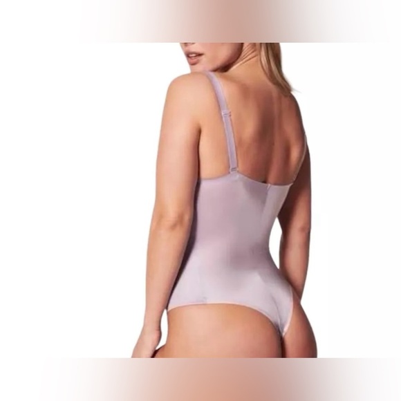 SPANX Thong Bodysuit Purple Light Orchid Satin Women SZ 2X Shapewear Unlined NWT - Picture 11 of 16